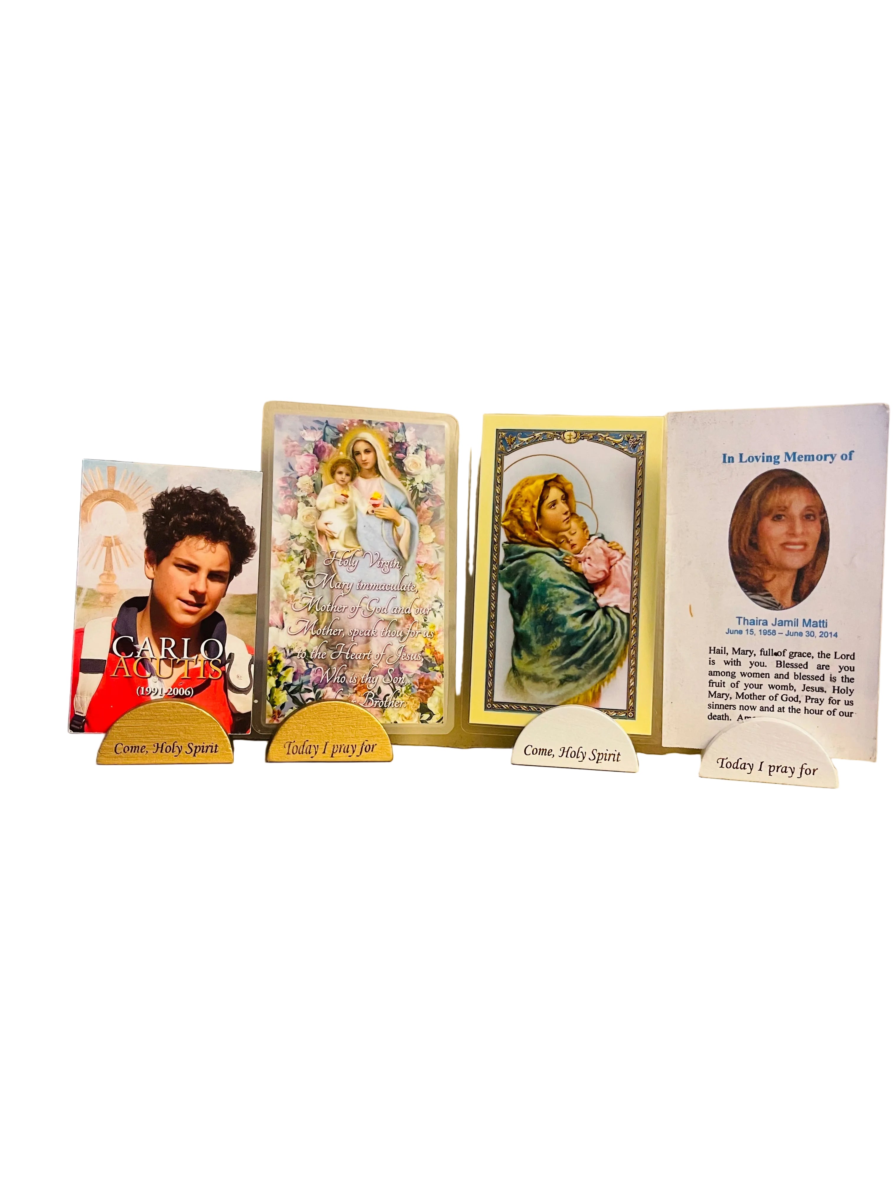 Mini Prayer Card Stand - Double Slot