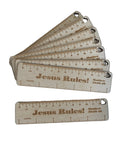 Jesus Rules! Wood Ruler Valentine, Church, Birthday Favor