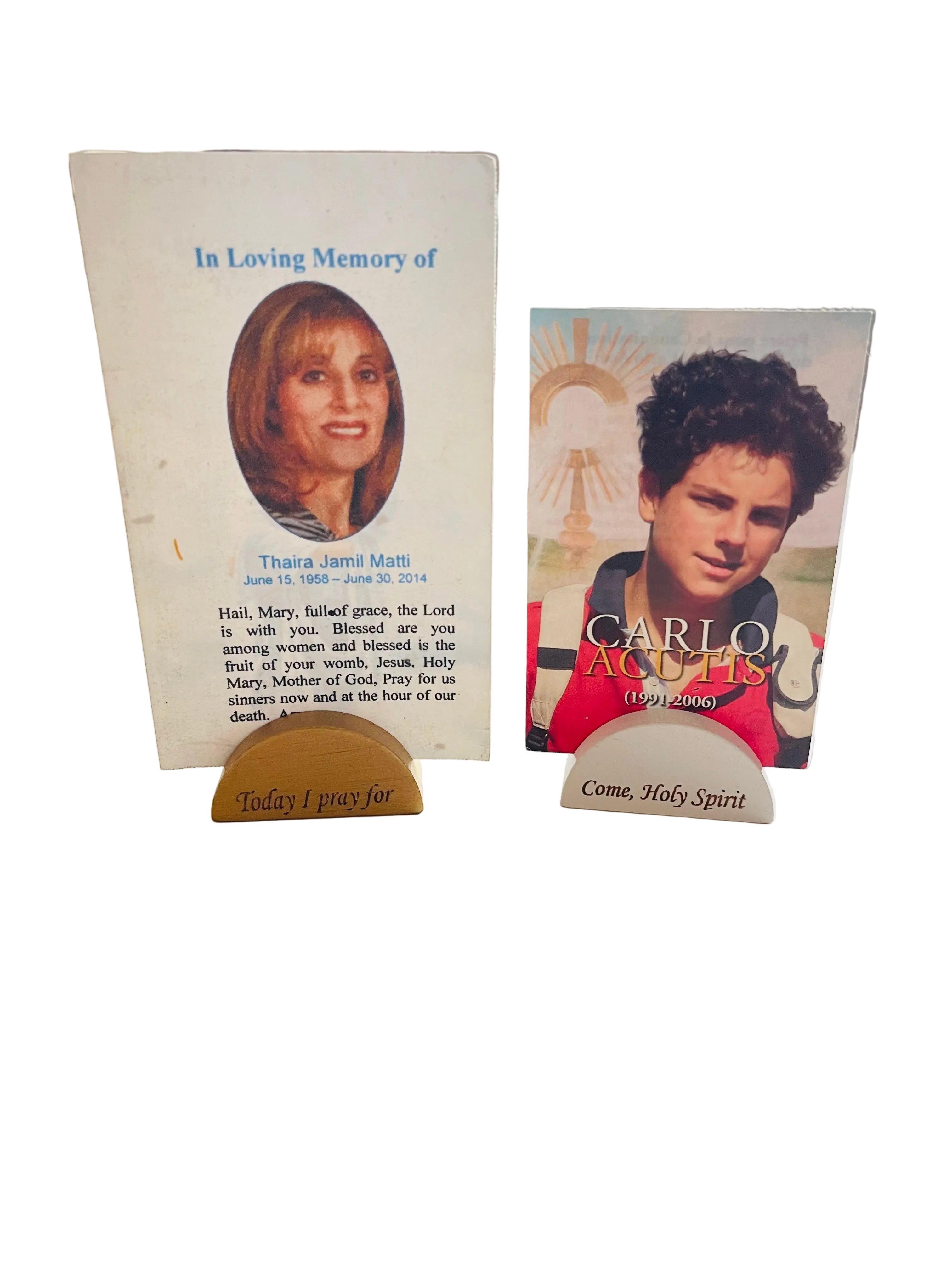 Mini Prayer Card Stand - Double Slot