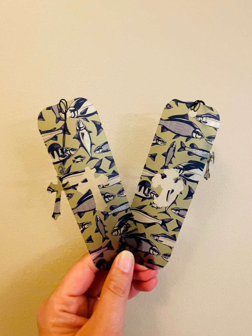 Flexible Bookmark - Assorted Fish on Green