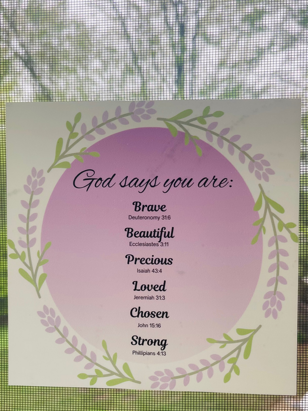 God says you are… Window / Mirror cling