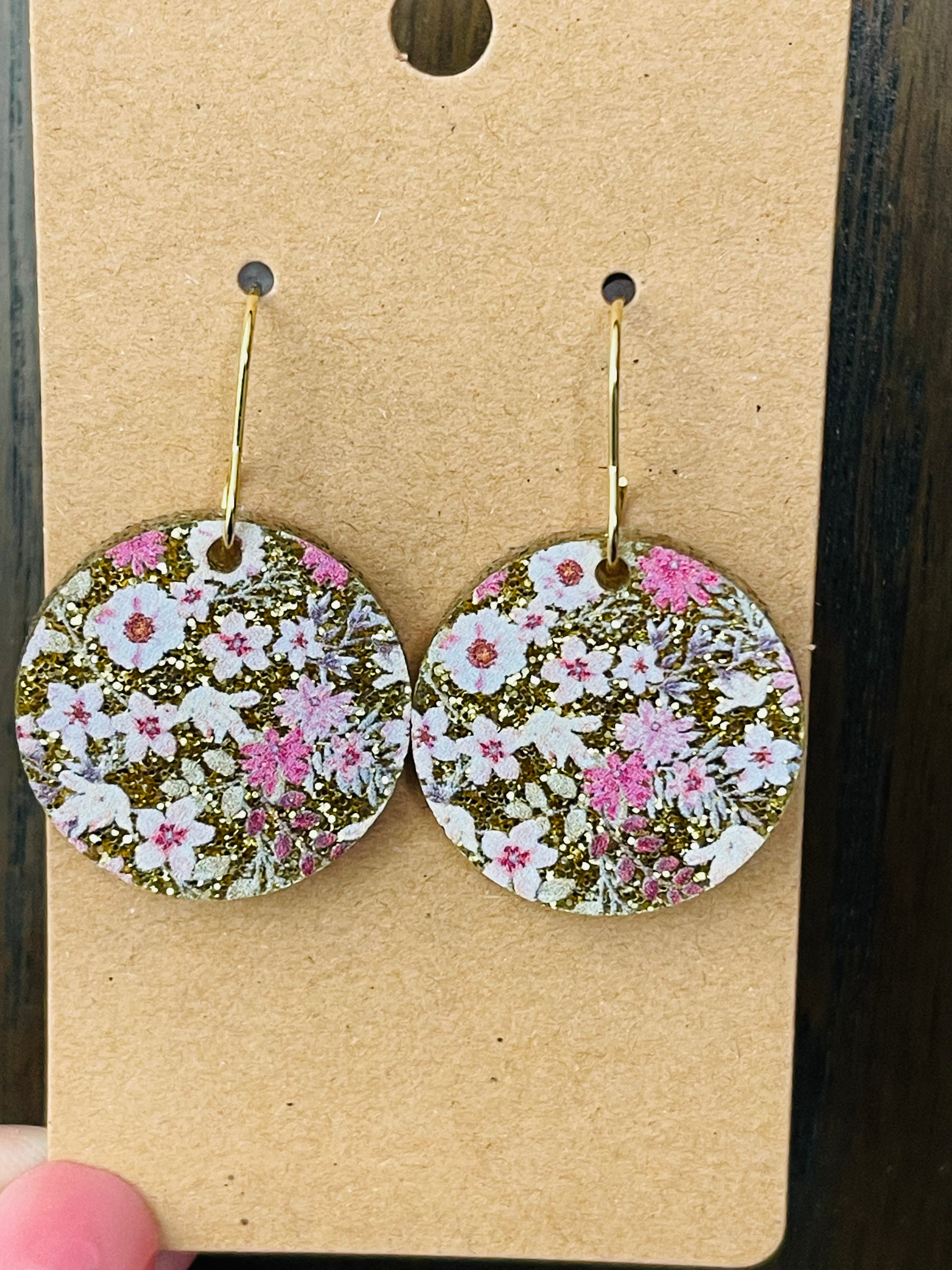 Earrings Glitter Acrylic