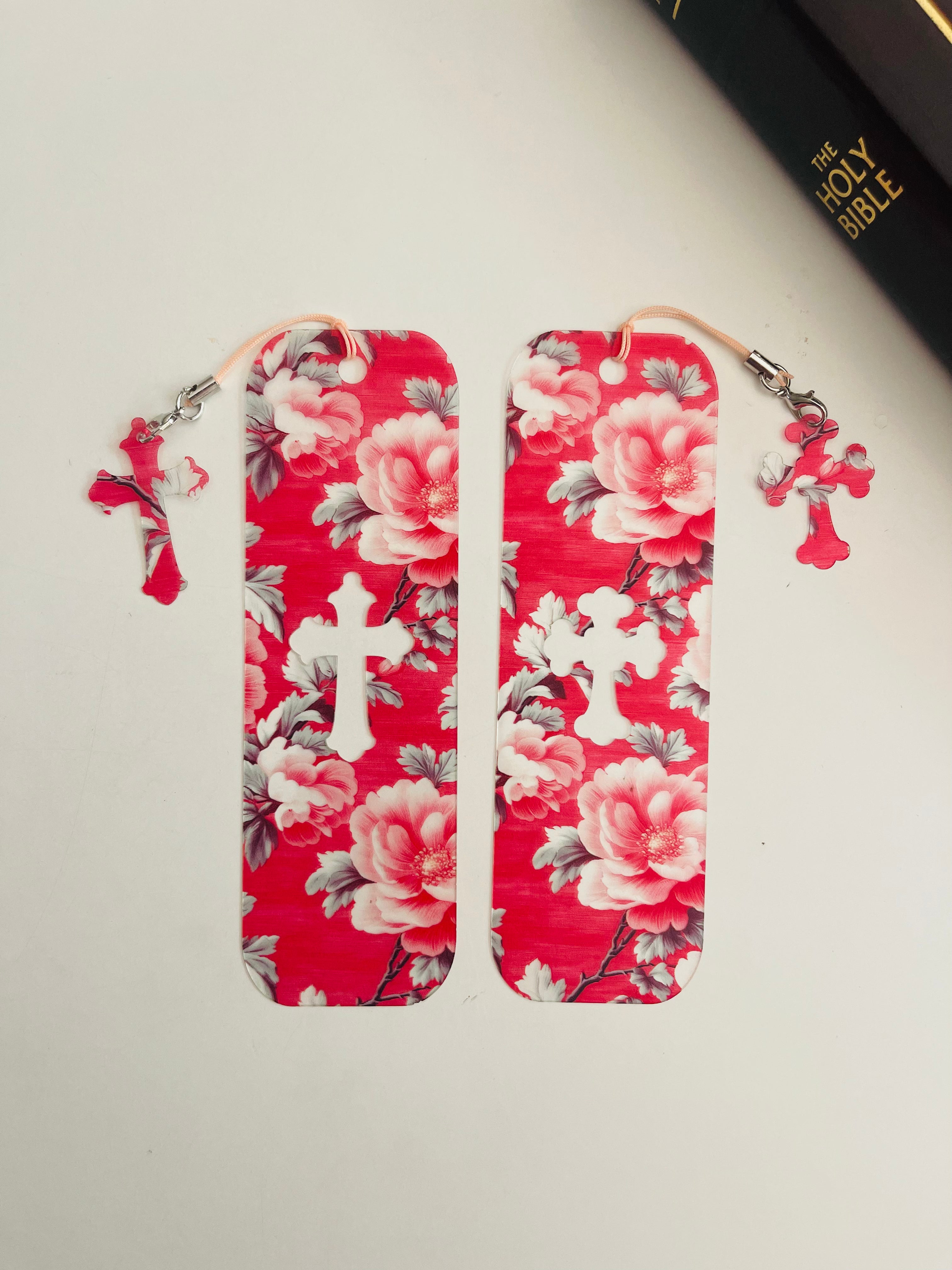 Flexible Bookmark - Rococo Pink Rose