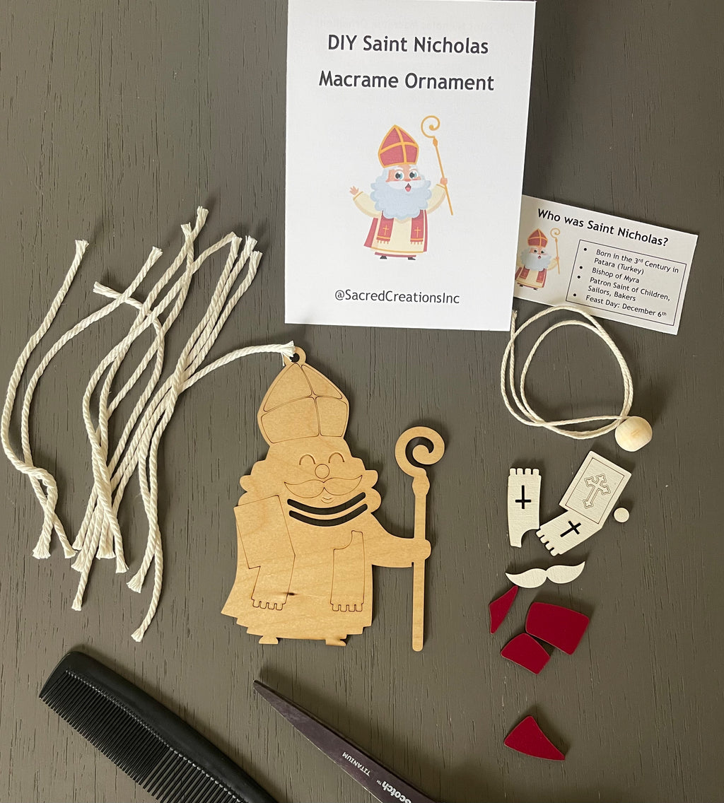 DIY Macrame Saint Nicholas Ornament