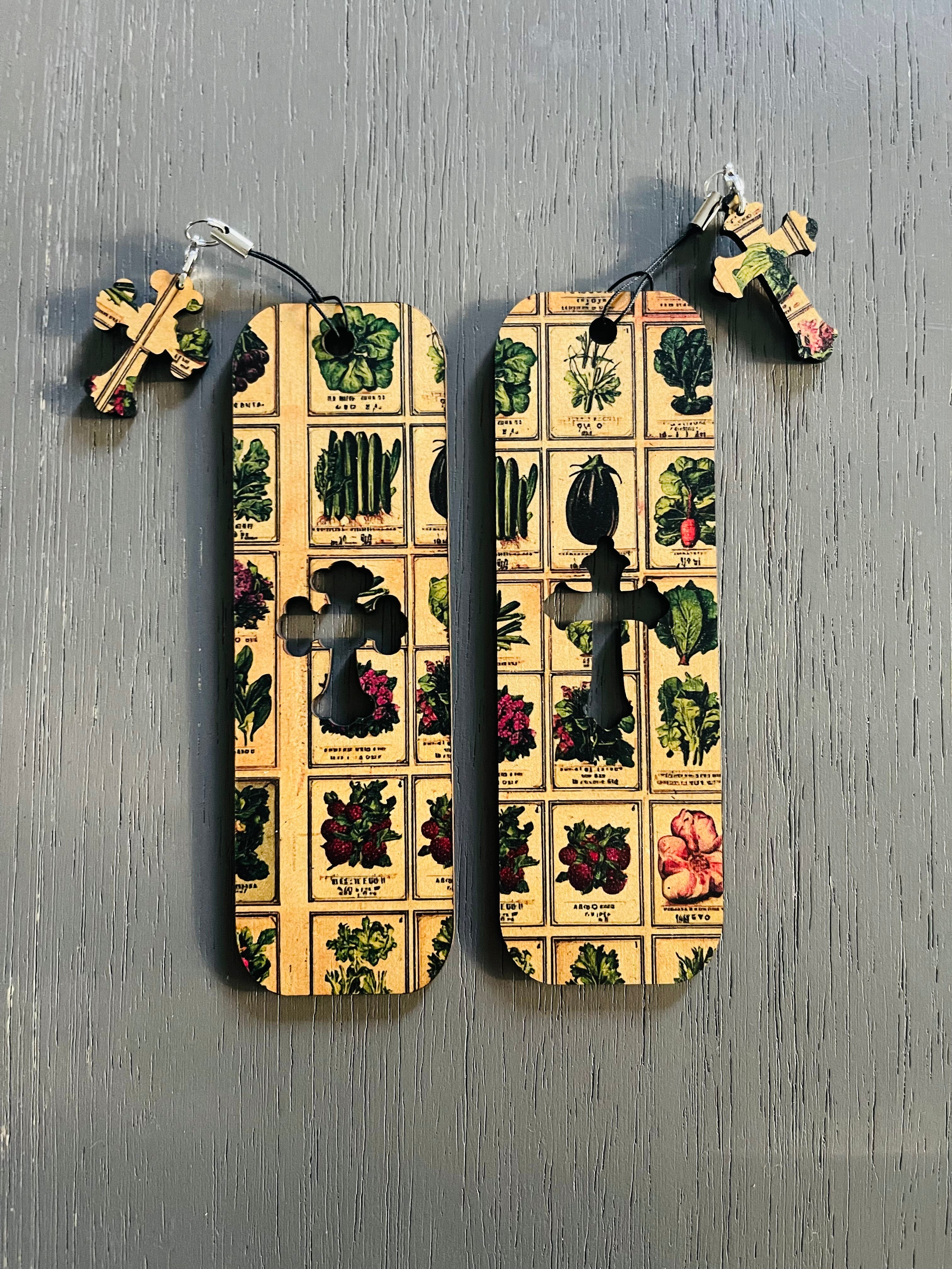 Wood Bookmark - Natural Vegetable Seed Packets