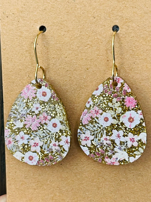 Earrings Glitter Acrylic