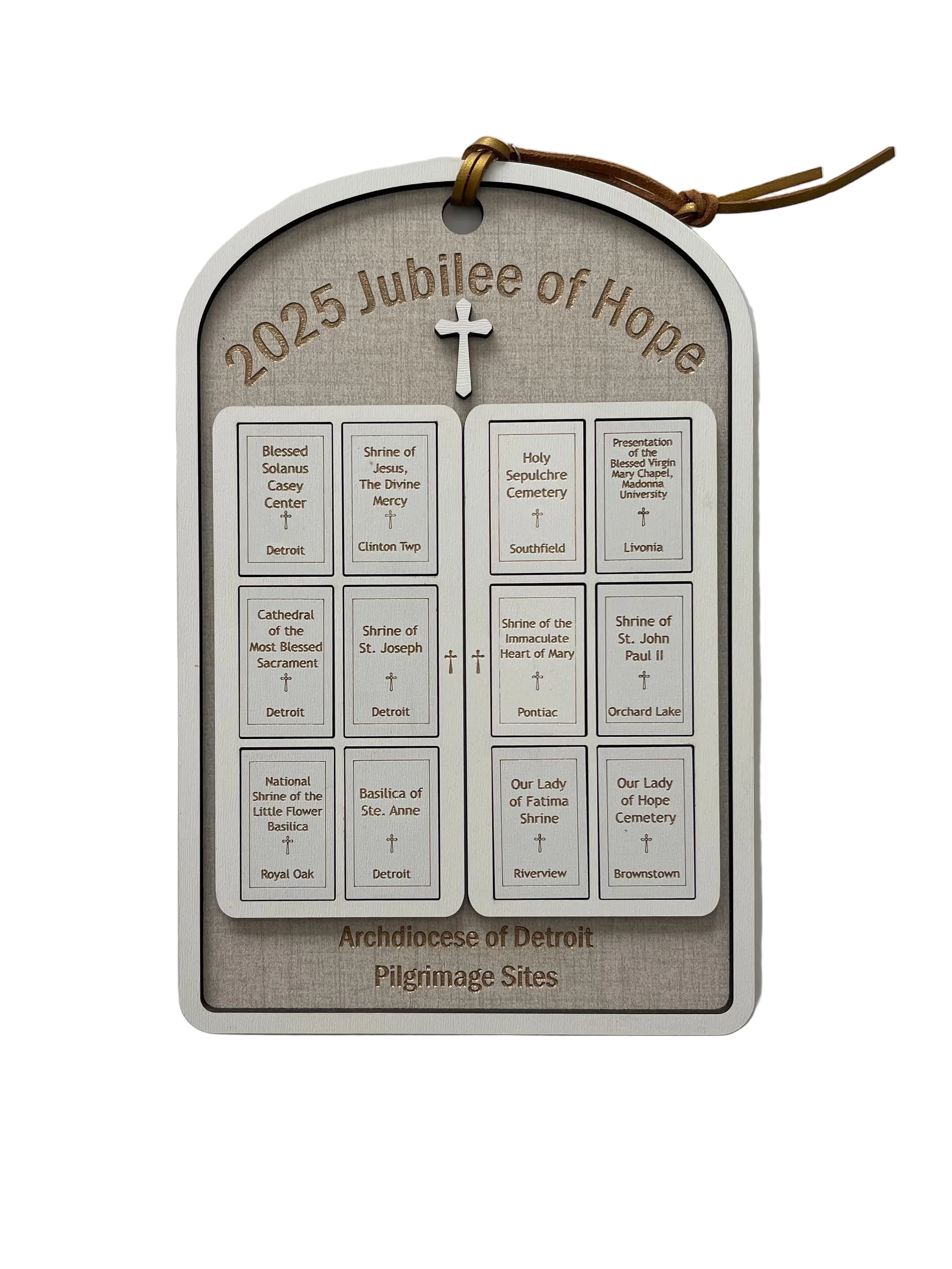 2025 Jubilee of Hope Archdiocese of Detroit Plaque