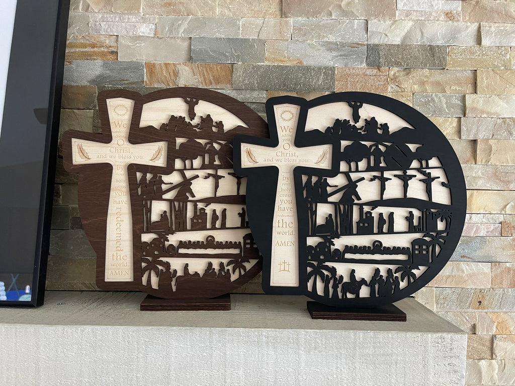 Cross Lent Scene Holy Week Passion Resurrection