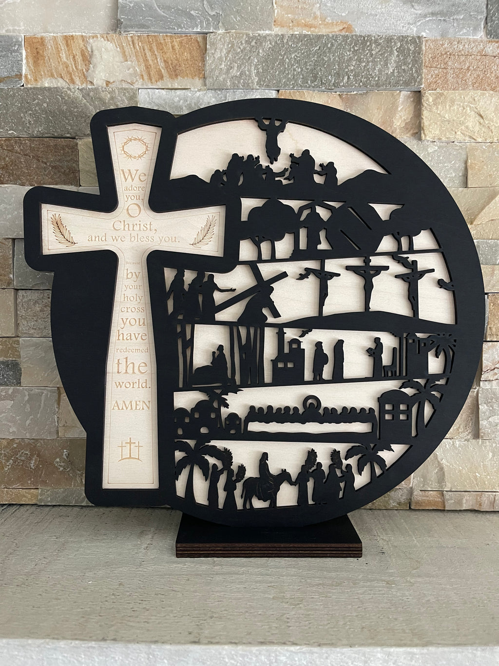 Cross Lent Scene Holy Week Passion Resurrection