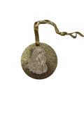Praying Mary Gold Glitter Ornament